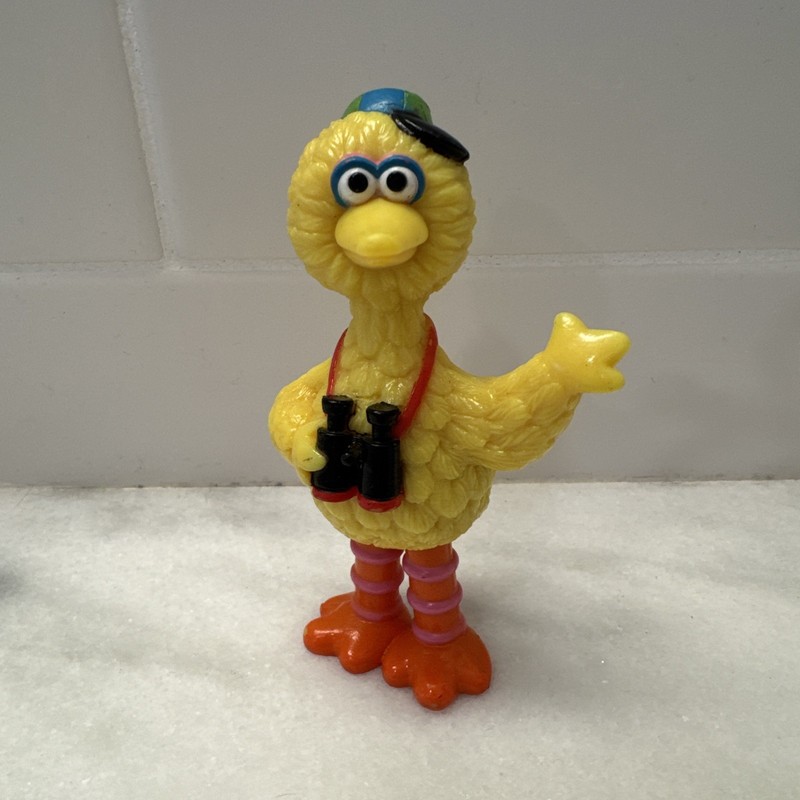 Big Bird Figurine With Binoculars Sesame Street