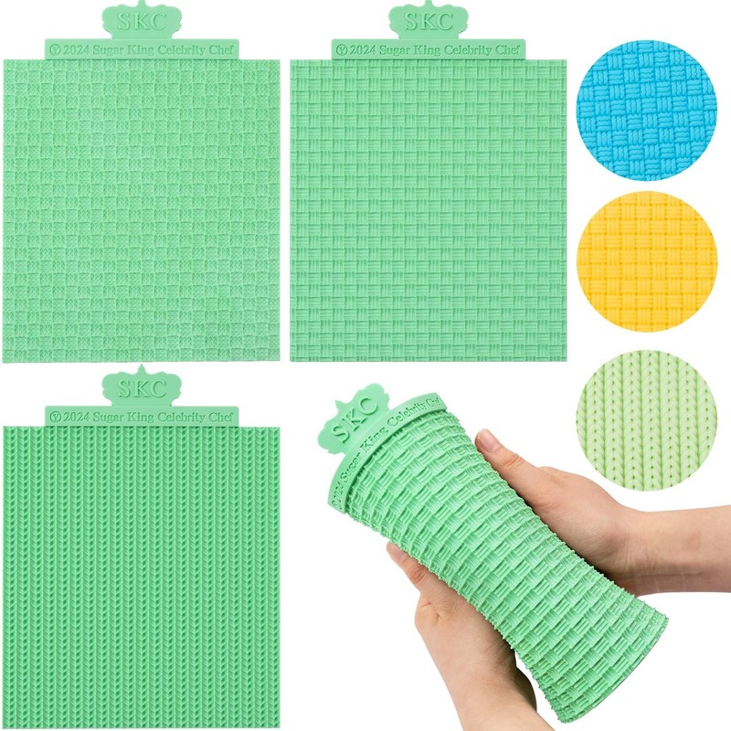 Sweater Texture Fondant Impression Mats Knit Fondant Embosser Texture Mats fo…