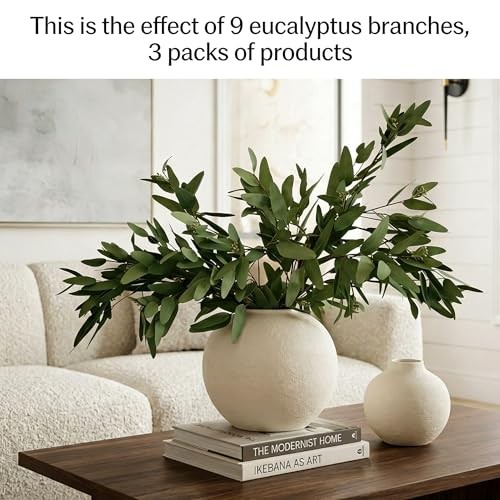 3 Pack Faux Artificial Eucalyptus Stems with Faux Seeds Eucalyptus With Seed gallery