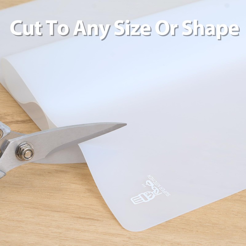 Thick Silicone Counter Mat Large 23.4"by15.6", Heat 23.4"L x 15.6"W, Clear gallery