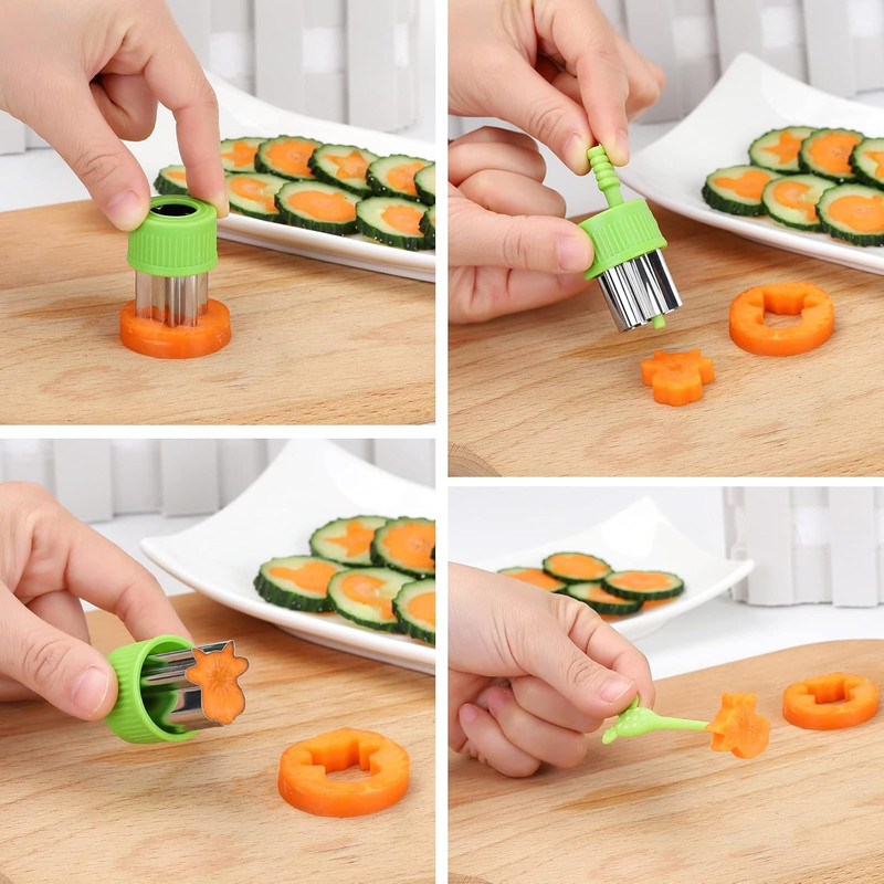 35 Pack Cookie Cutters Vegetable Fruit Cutter Shapes Stamps Mold Mini Cookie ... gallery