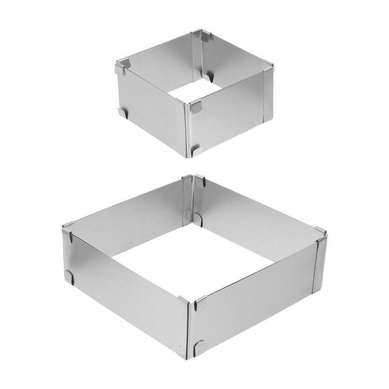 2PCS Mousse Cake Mold Adjustable – 3.74 & 6in Extendable Stainless Steel