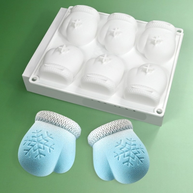 Christmas Snowflake Gloves Silicone Molds for Festival Cake Baking Dessert Tool gallery