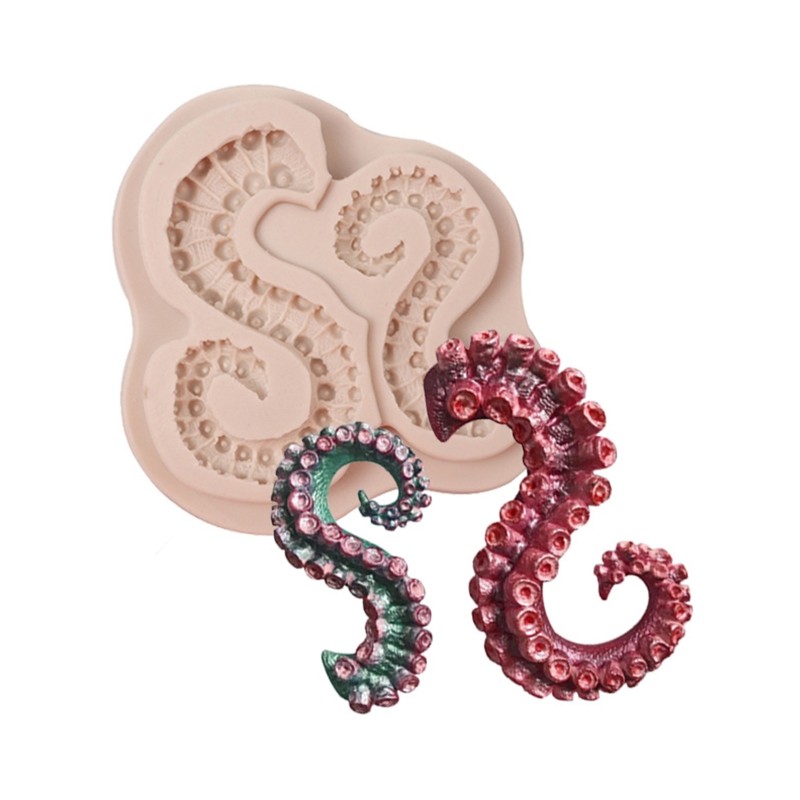 Small Octopus Tentacles Silicone Mold for DIY Candy Fondant Cake Decorations gallery