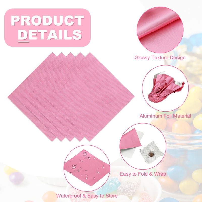 100 pcs dessert cards, 12x12 cm chocolate cards, pink gallery