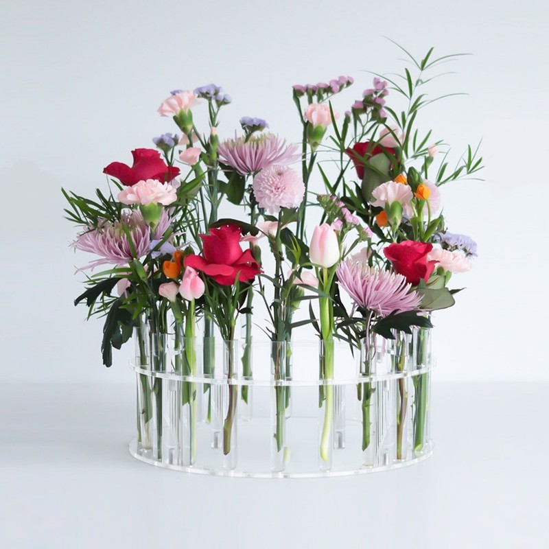 Acrylic Display Board for Cake Stands Refillable Round Floral Base 30x15cm gallery