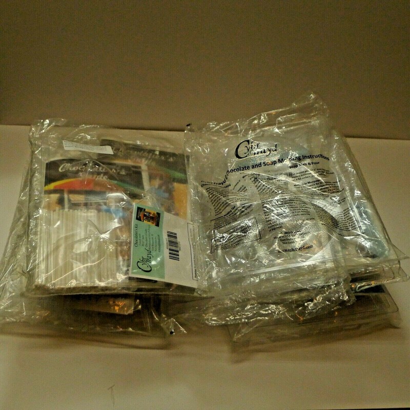 Brand New sealed Cybrtrayd Plastic Mold Lot 9 Different Chocolate or Soap Molds