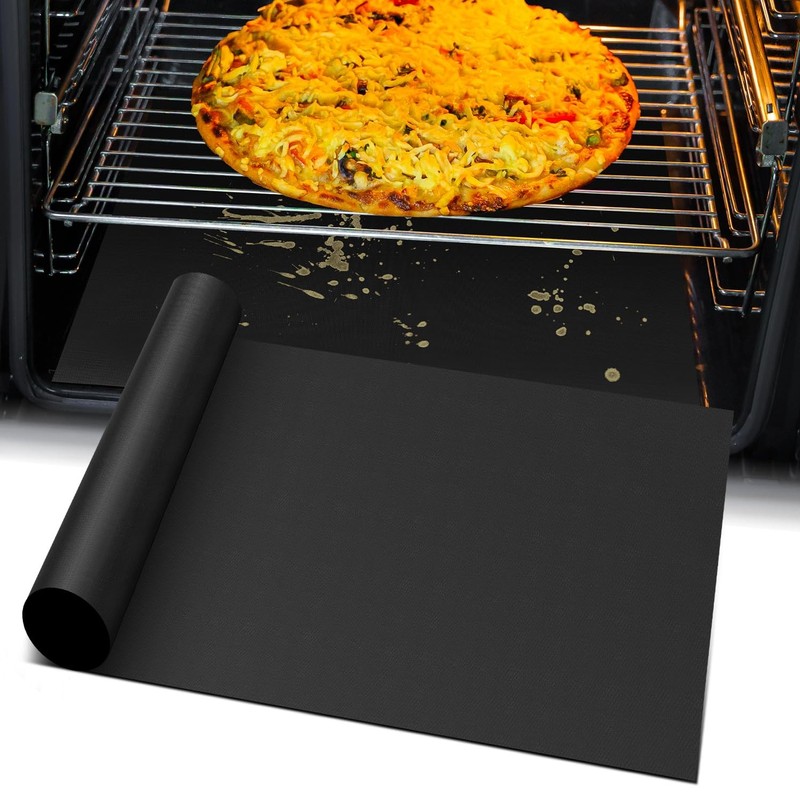 Oven Liners for Bottom of Electric Gas Oven, 1 Pack – 23.6″x15.7″, Black