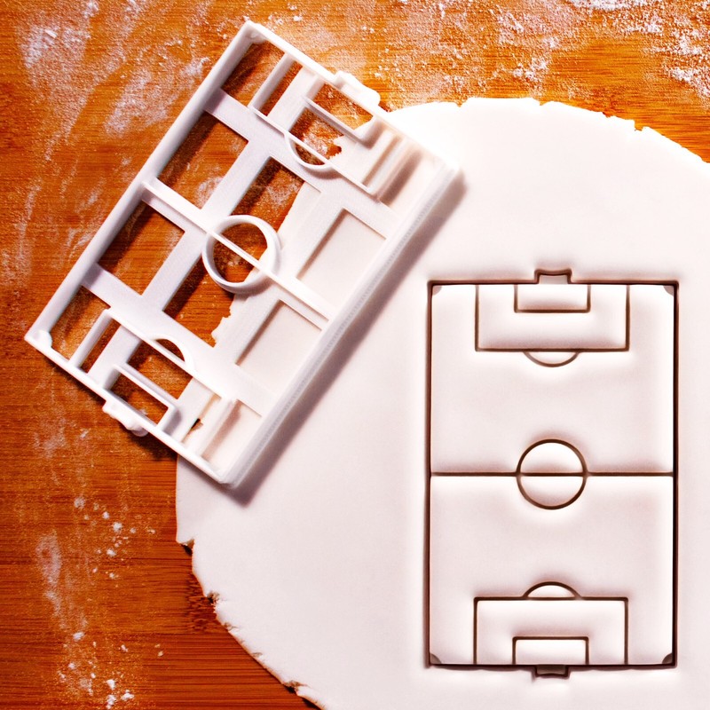 Soccer Field Cookie Cutter – sports team fans, football pitch coach, goalkeeper