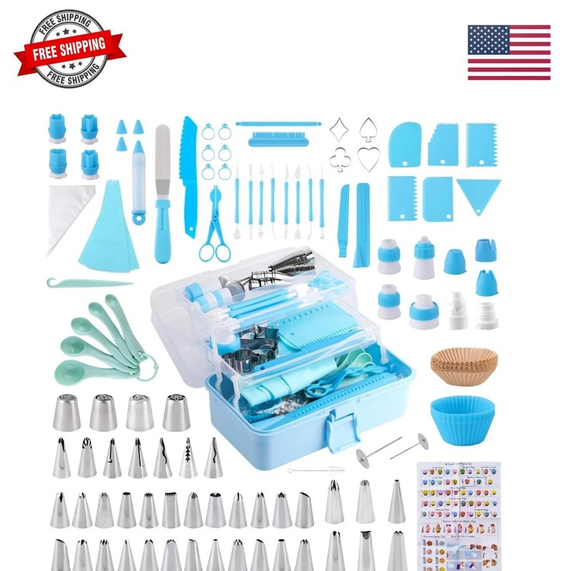 Cake Decorating Kit: Decorating Supplies Tools Kit 208 PCS Baking Accessories…