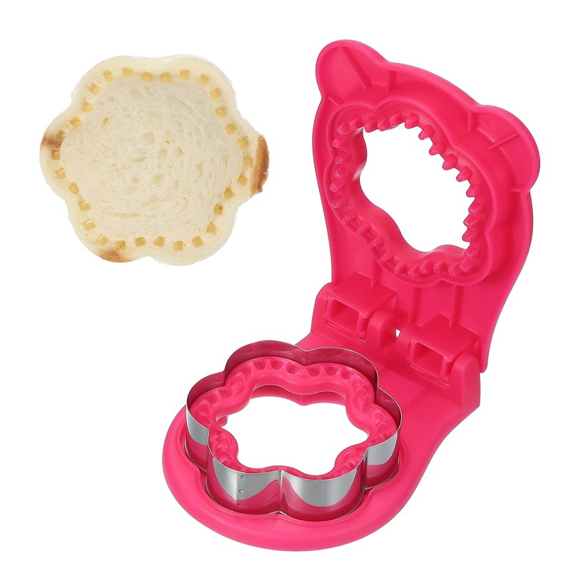 Crustless Sandwich Cutter Flower Shape Rose Red