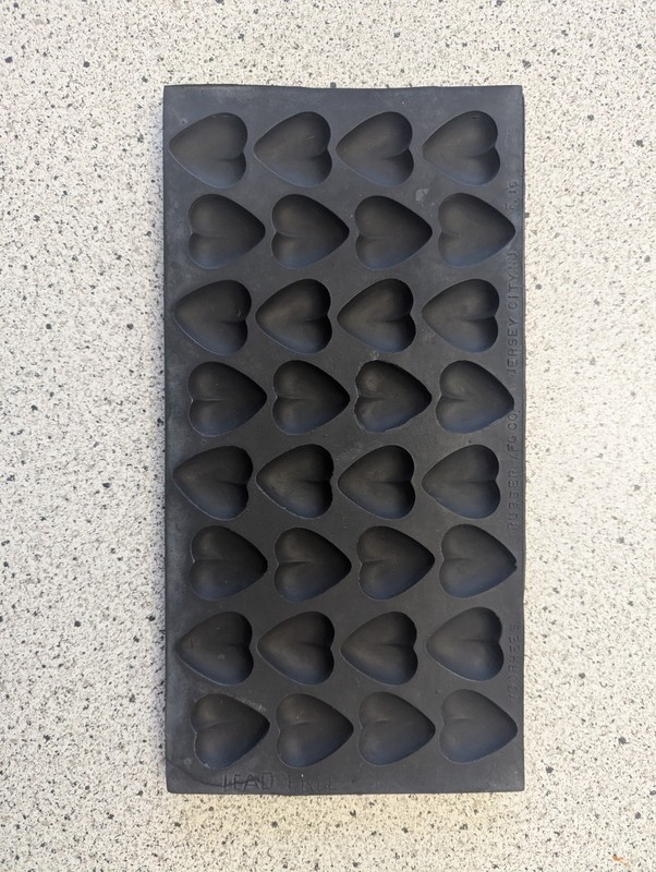 Heart Rubber Candy Mold 32 cavities per mold 1.25″x1.25″ Mold Size