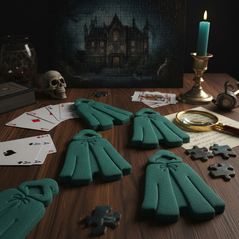 Hooded Cloak & Hurricane Lantern Cookie Cutters - gothic ghost castle mystery gallery