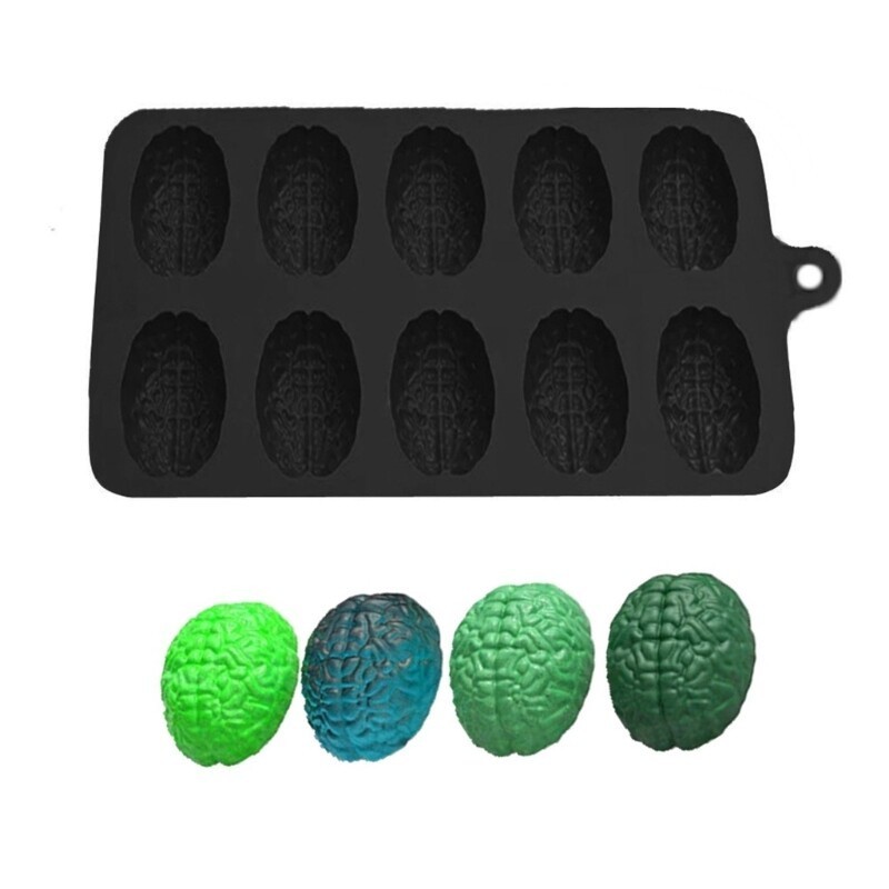 Silicone Brains Mold for Home Baking Practical 10 Cavity Pastries Baking Mould gallery