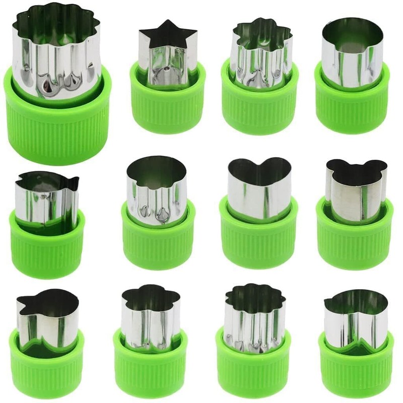 Vegetable Cutter Shapes Set,Mini Pie,Fruit and Cookie Stamps Mold for Kids Bakin