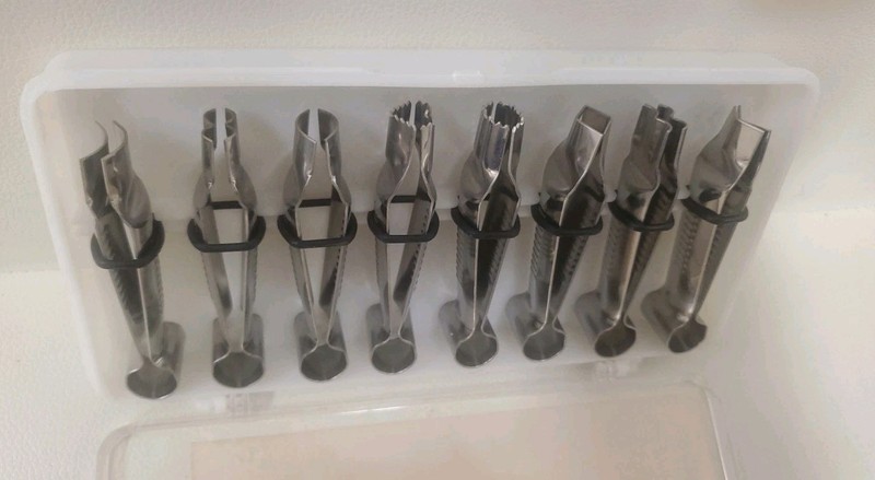ATECO 8 PIECE STAINLESS STEEL CRIMPING SET #4202 FOR CAKE DECORATING gallery