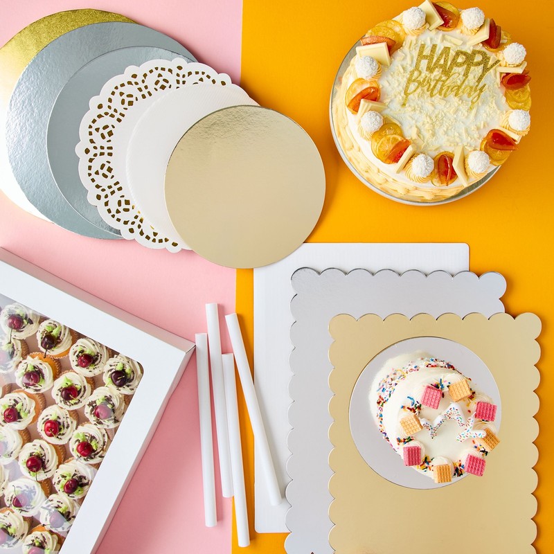 2 Pack 14 Inch Corrugated Cake Circle W/ Smooth Surface & Sturdy For Home Baking gallery