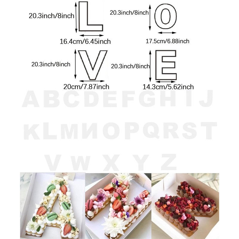 26 Pcs Alphabetic Cake Stencils 8 inch A to Z Upper Letter Alphabet Templates... gallery