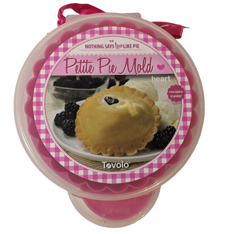 Tovolo Petite Pie Mold Heart Shape, Mini Miniature Hand Pies, Love, Crimp Cutter