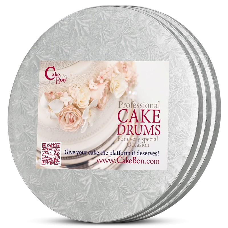 Silver Cake Boards 14 Inch Round – 1/2 inch Thick Cake Boards aka Cake Drum S…