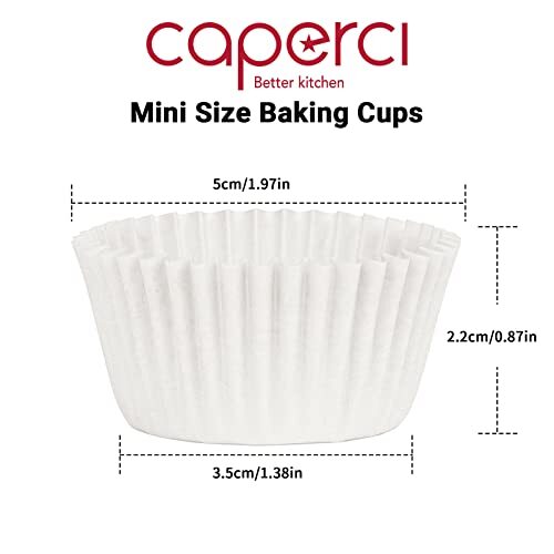 500 Count Mini Cupcake Liners White Muffin Liners Greaseproof No Smell Small Cup gallery