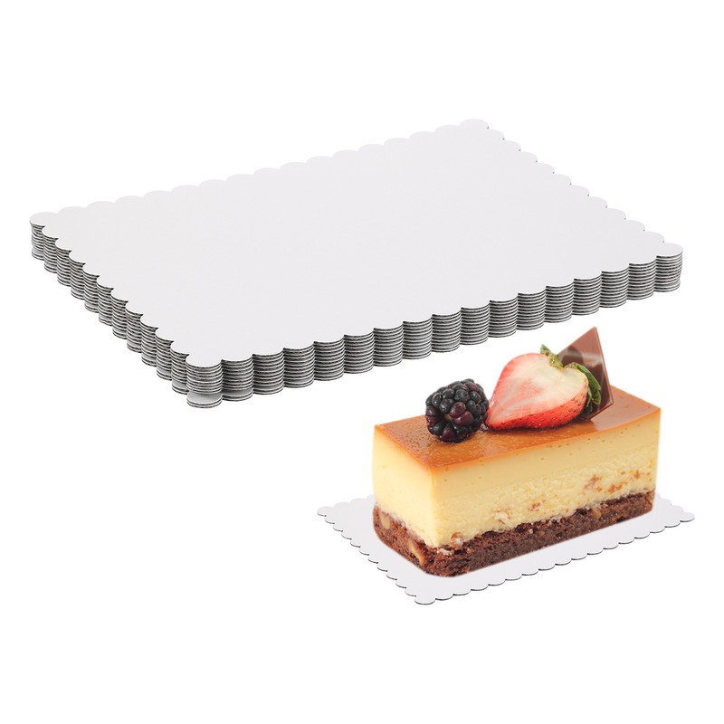12 Pcs Rectangle Cake Boards, 13.5 x 10 Inch Cake Base Cupcake Cardboard, White