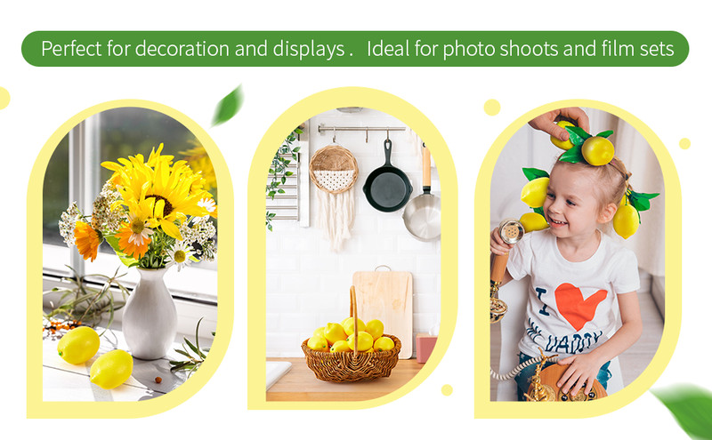 Fall Fake Lemon Fake Fruit Faux Yellow Lemon Decor Lifelike gallery