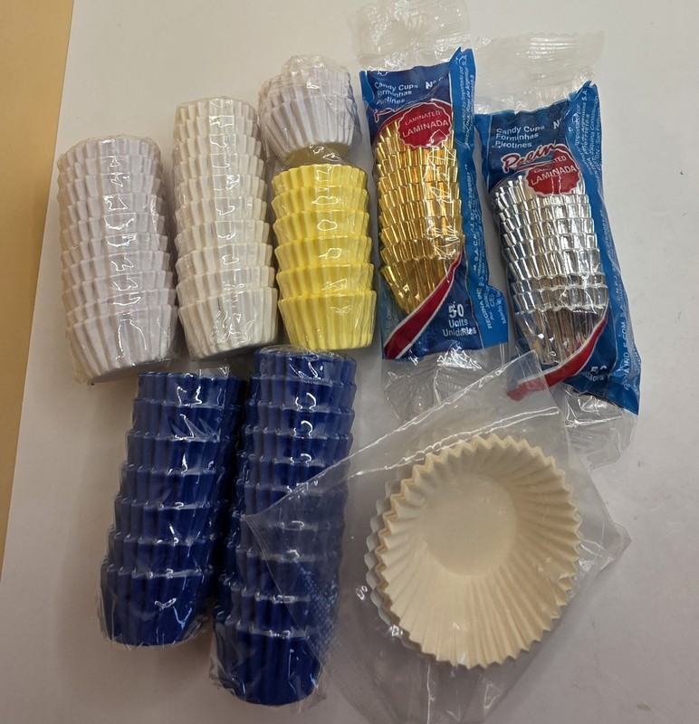 400 Mini Cupcake Liners Colorful Candy Cups for Baking and Chocolate Wrappers P3