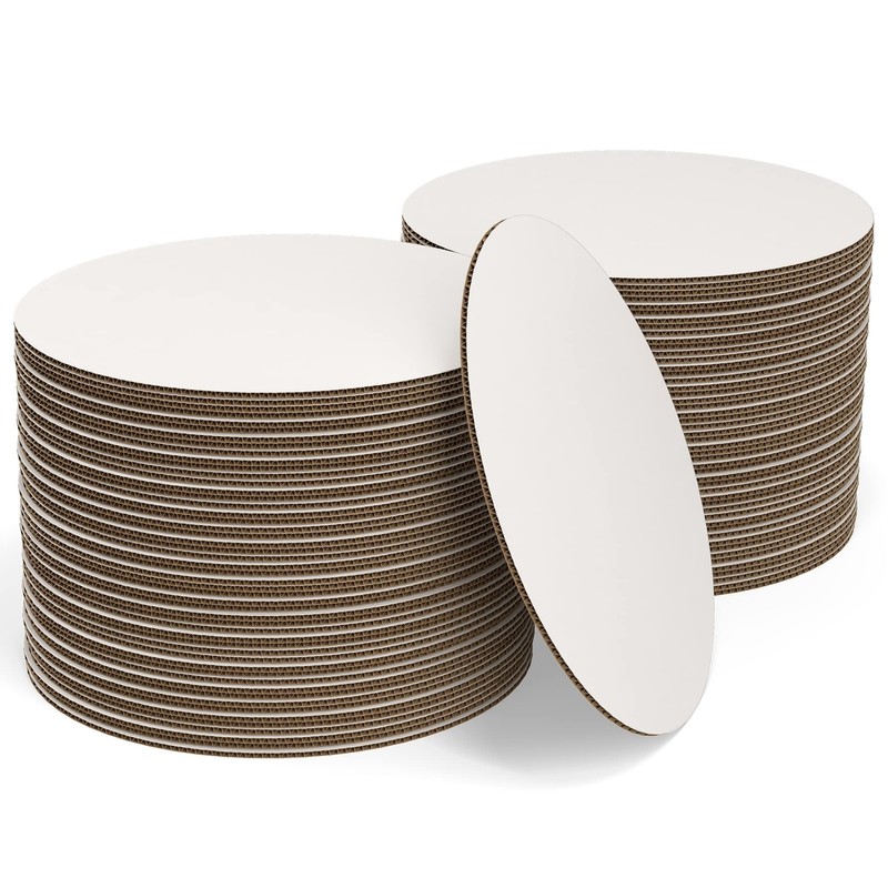 25 Pack 10 Inch White Round Cake Boards Cake Platter for Cake Decorating