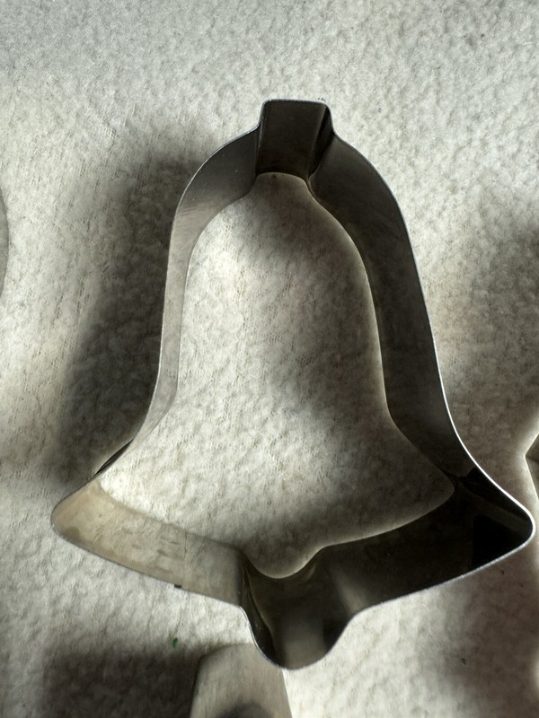 Vintage Christmas Cookie Cutter Aluminum Lot Reindeer Cross Tree Bell 80s 90s gallery