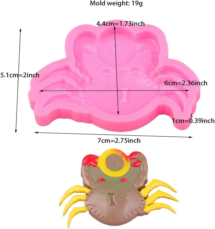 Crab Silicone Chocolate Mold Cute Crab Fondant Polymer Clay Resin Mold for DIY B gallery