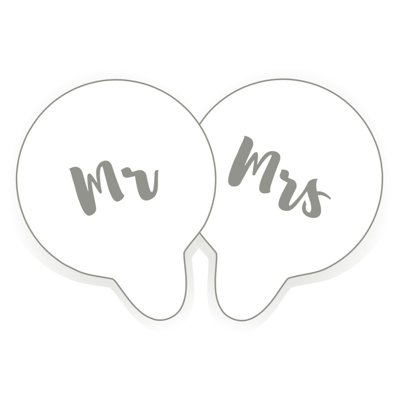 MR MRS Coffee Stencil Set Acrylic Cake Cappuccino Art Barista Gift