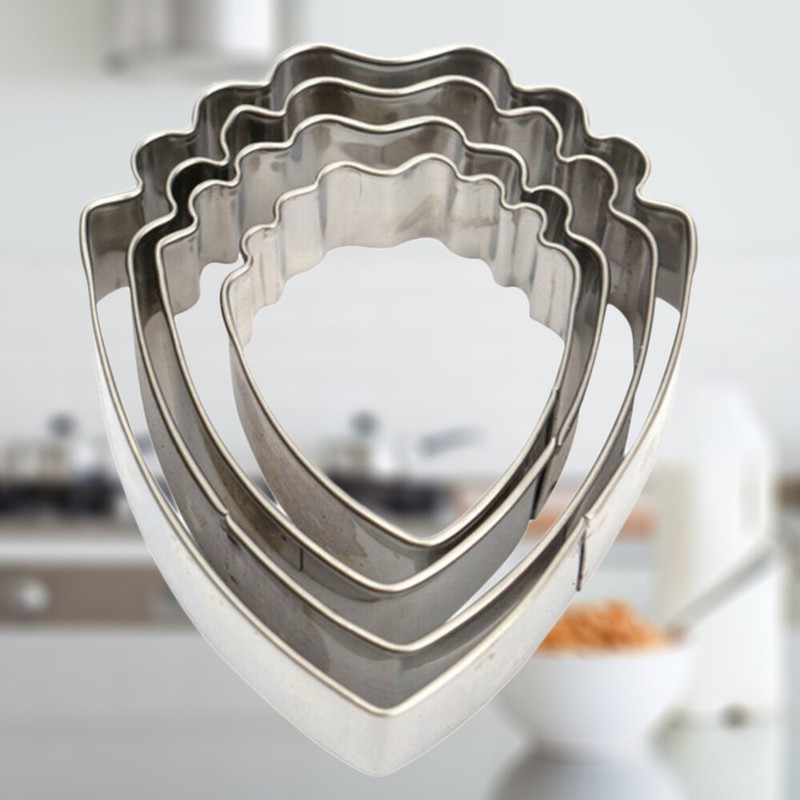 4Pcs Stainless Steel DIY Cookie Cutter Molds Modeling Peony Petal Shape Molds gallery