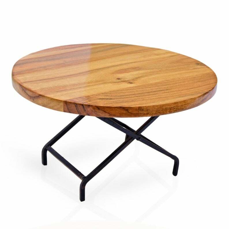 Cake Stand Premium Acasia Wood With Adjustable Height Gift For Cake Lovers gallery
