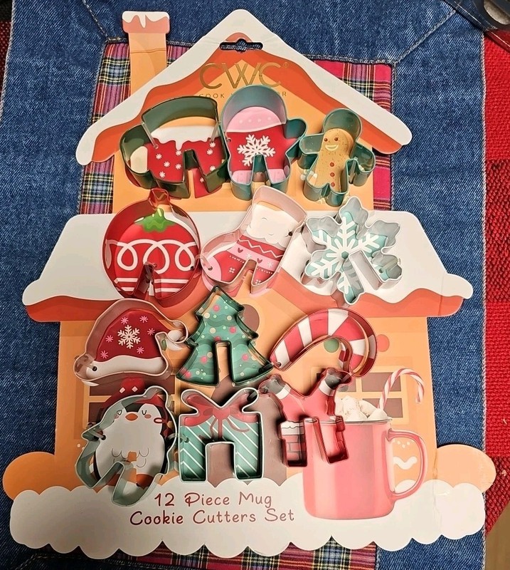 12 Piece Christmas Mug Cookie Cutter Set By Cook With Color
