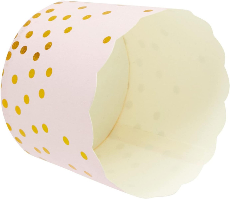 Tulip Cupcake Liners - Pink & Gold Baking Cups - Baby Shower Snack Cups - Birthd gallery