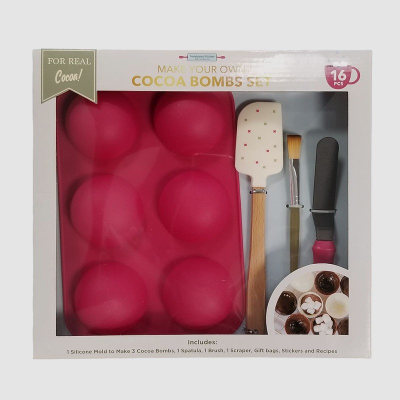 $25 Handstand Kitchen Cocoa Bomb 16-Piece Spatula Scraper Brush Mold Set