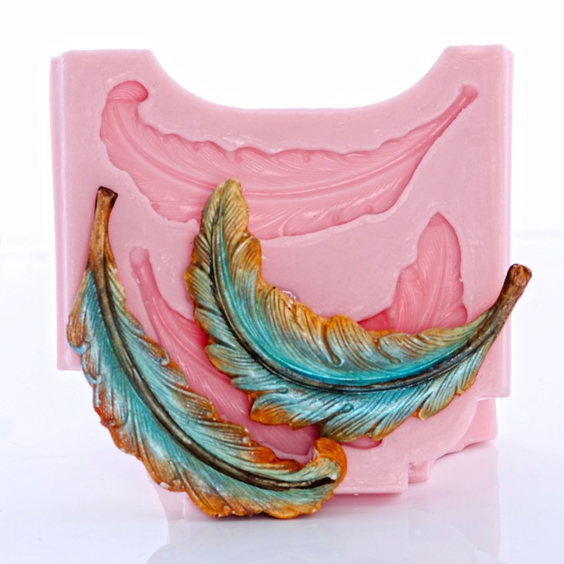 Feather Silicone Mold Resin Clay Epoxy Soap Food Safe Chocolate Fondant (727 gallery