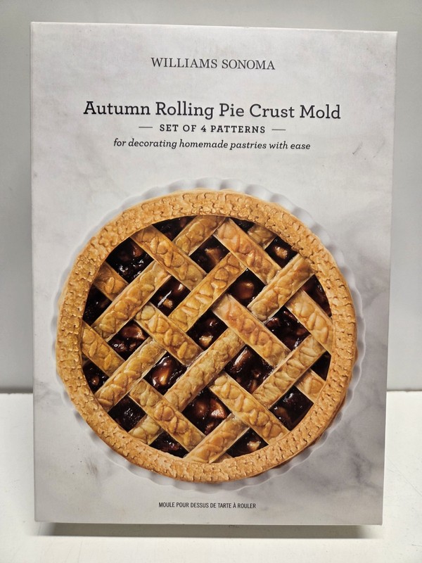 Williams Sonoma Autumn Fall Rolling Pie Crust Mold 4 Patterns