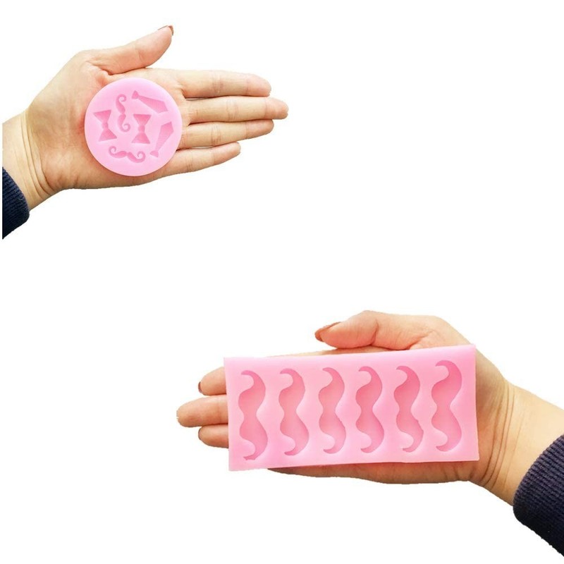 Bow Tie Mustache Fondant Mold Man Cake Decoration For Baby Shower Party gallery