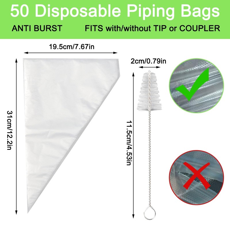 3 Pcs Puff Cream Filling Piping Tips Kit Stainless Steel Long Icing Piping No... gallery