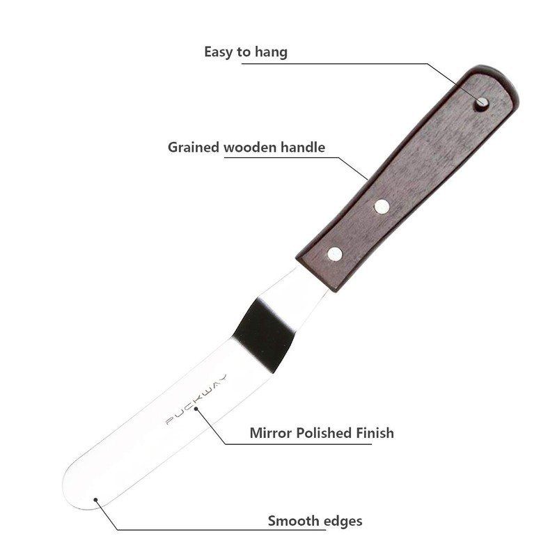 PUCKWAY Offset Cake Icing Spatula Set 4 inches, 6 8 10 inches gallery