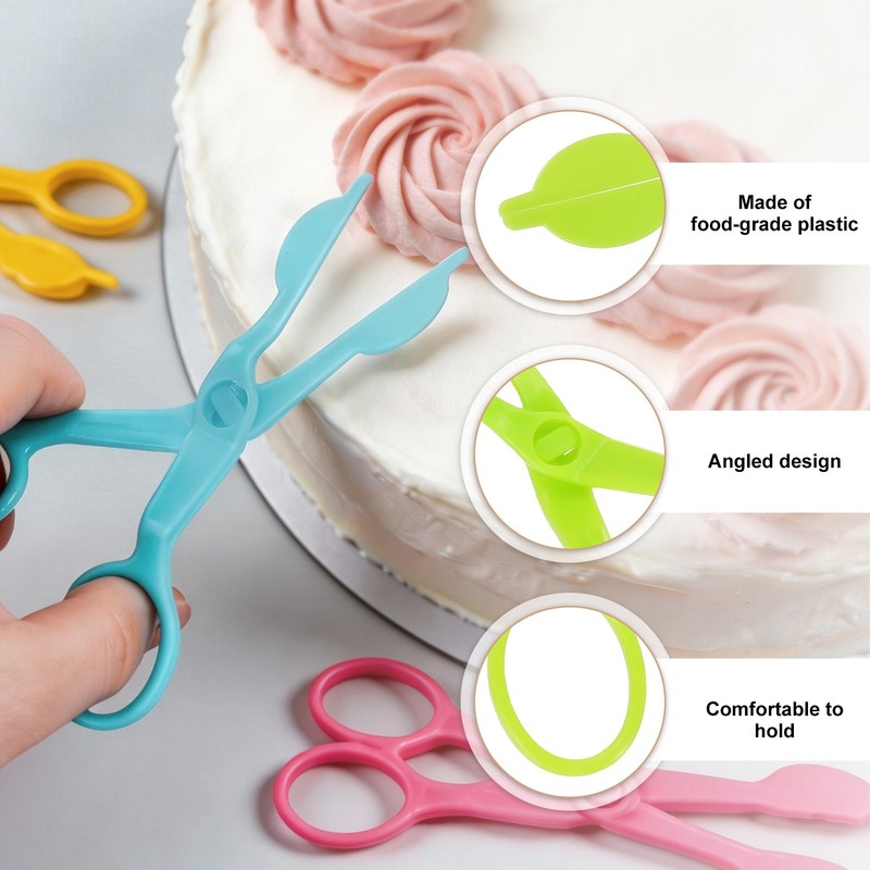 3 pcs flower lifters for decorating cakes, 13 x 5.6 cm, green gallery