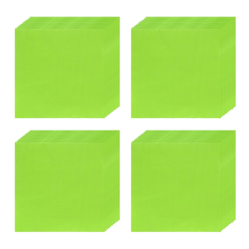 100pcs Candy Foil Wrappers,4 x 4Inch Chocolate Bar Wrappers(Green,Fine Grid)