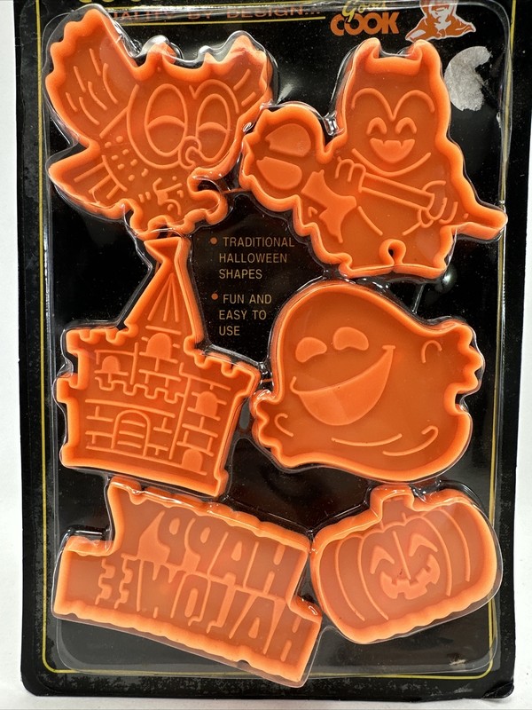 Vintage Halloween Cookie Cutters By Good Cook Quality By Design Owl Devil Ghost gallery