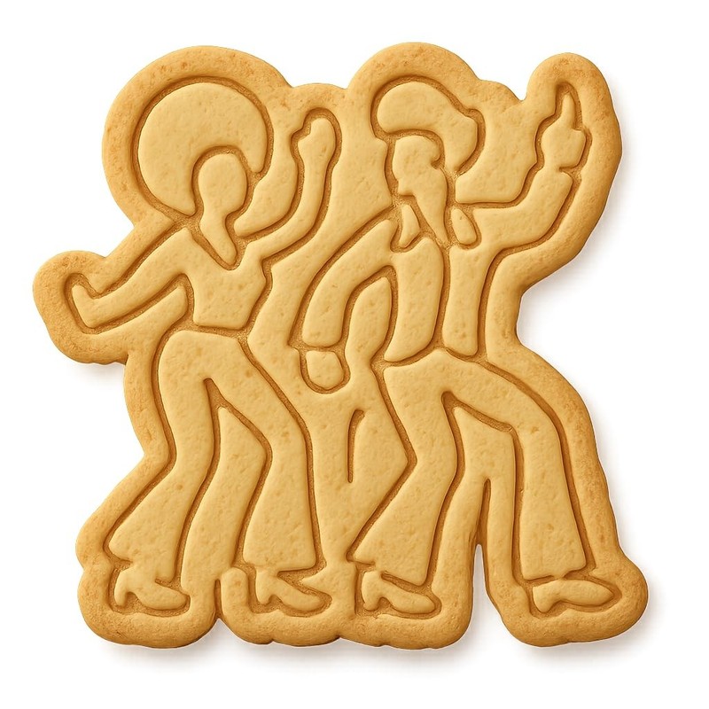 Dancing Two Groovy Cookie Cutter & Stamp, Fondant & Clay – 4×3.4