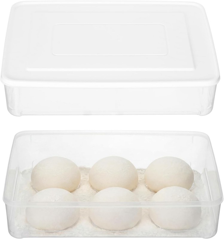 2 Pa Pizza Dough Proofing Box Clear Plastic Sealed Pizza Dough