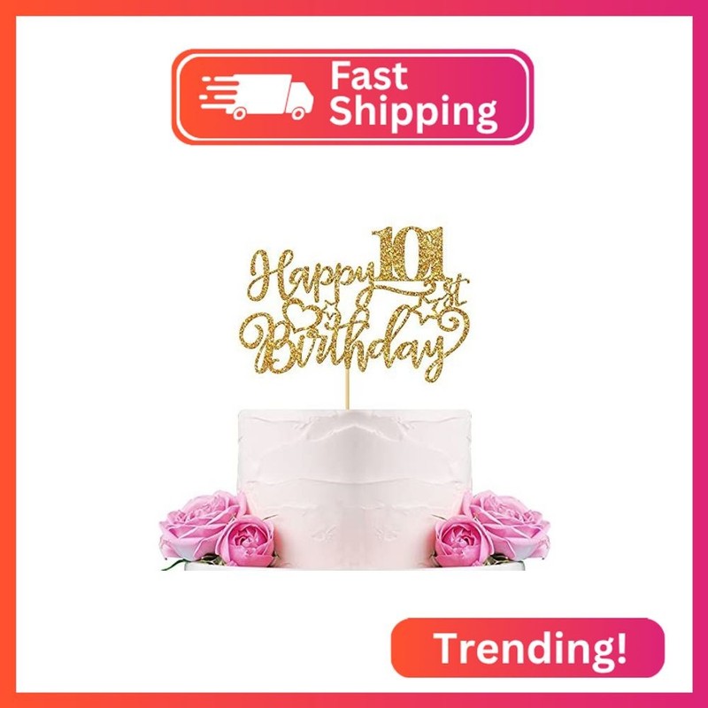 WeBenison Happy 101st Birthday Cake Topper 101st Birthday Cake Supplies Grandma