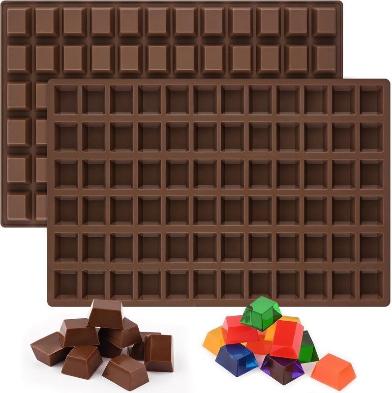 Create 144 Treats with 2 Pack Square Silicone Chocolate Molds - Durable & Safe gallery