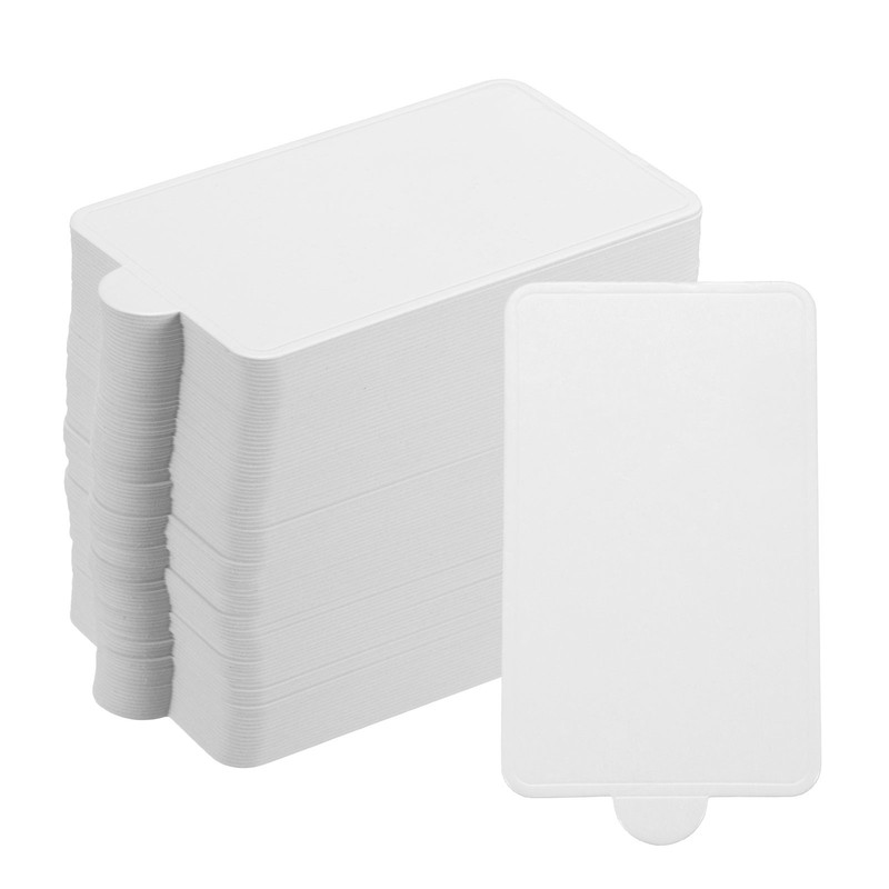 100pcs Mini Cake Boards, Mousse Cake Cardboards Rectangle Cake Bases (White)